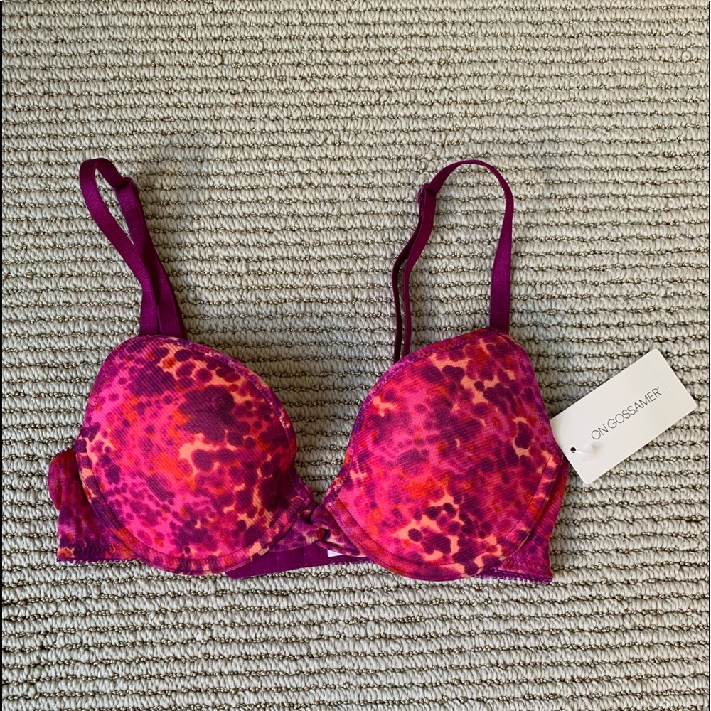 NWT On Gossamer Pink Leopard Bra (Size 32A)